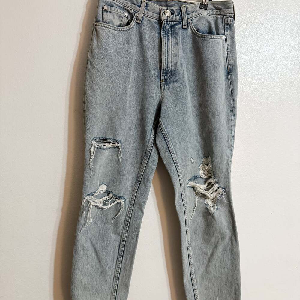 Rag & Bone Maya High Rise Ankle Straight Distressed Jeans size 30
